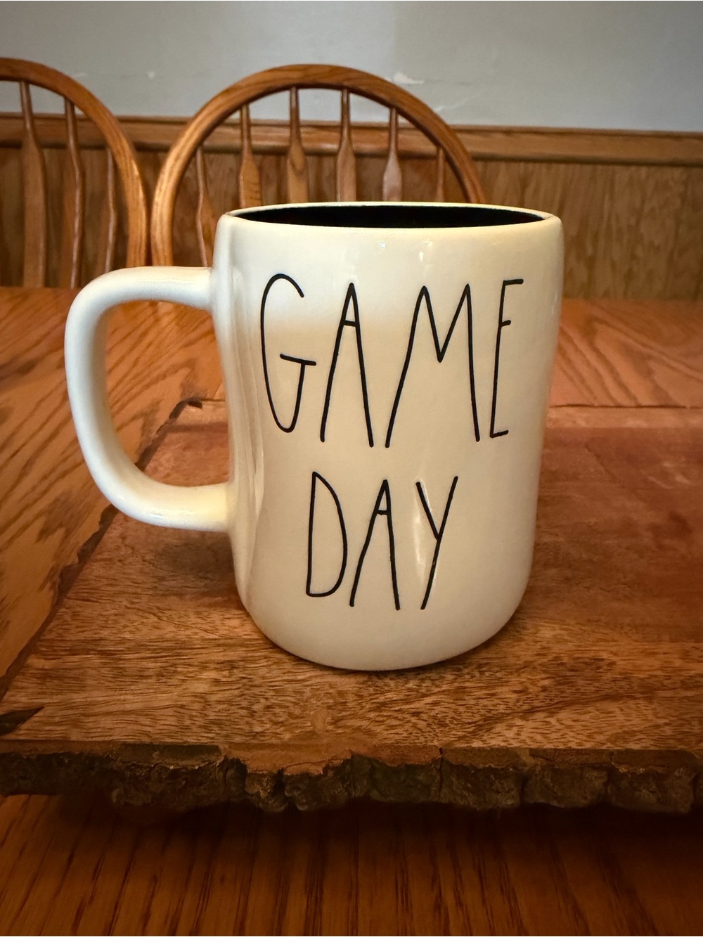 Rae Dunn Peanuts Snoopy and Woodstock “Game Day” Double Sided Mug Football